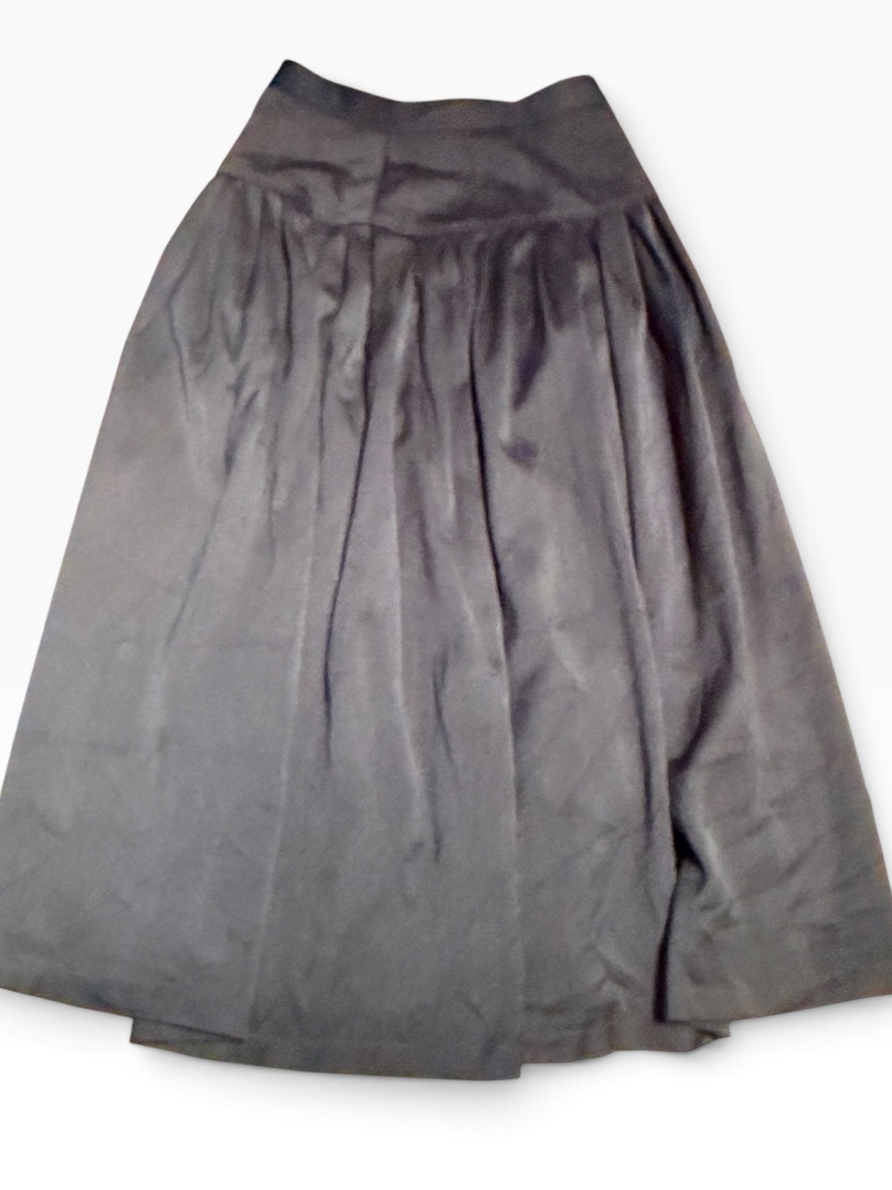 Women's Black A-Line wool Midi Skirt 26